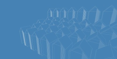 3D插图建筑透视线