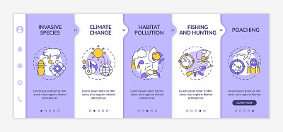 Environmental damage onboarding vector template
