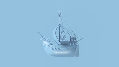 淡蓝色海盗船