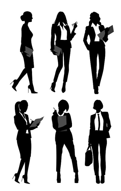 轮廓的女商人
