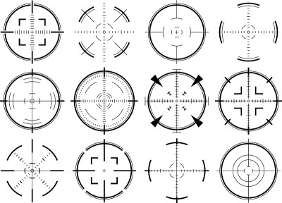 目标范围矢量插图材料