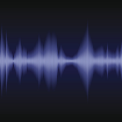 蓝色声波音乐均衡器。向量