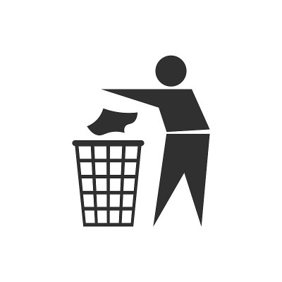 Recycling trash icon symbol. Recycle garbage waste