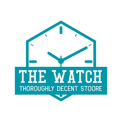 手表商店图标上的白色背景。矢量图