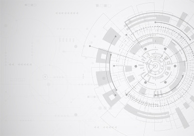 摘要技术的科学背景。未来的界面与几何形状。矢量图