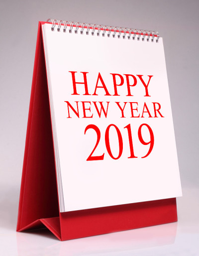 2019年简易台历。
