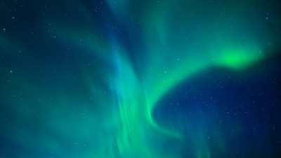 北极光。自然冬季抽象背景。北极光。