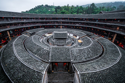 中国福建省的客家土楼