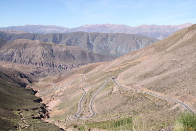 安第斯山脉蜿蜒的道路