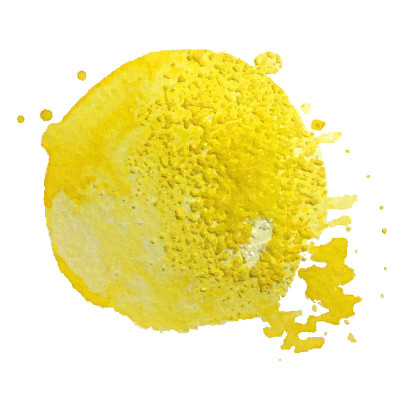 Yellow watercolor stain