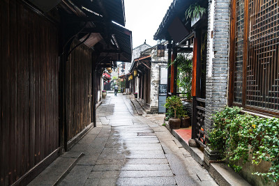 中国苏州周庄古镇的街道