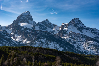 黄石公园和提顿山脉的风景