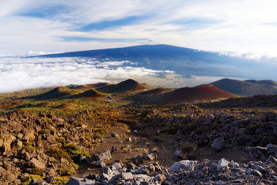 夏威夷大岛上莫纳罗亚火山的壮丽景色