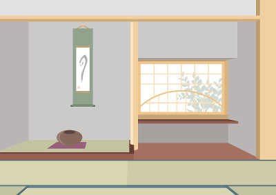 室内/日式房间的插图