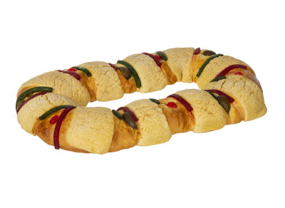 美味的rosca de reyes墨西哥传统。