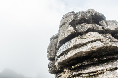在Antequera市和Villanueva de la市Torcal de Antequera顶部
