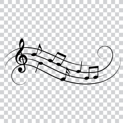音乐设计元素，乐谱，矢量插图。