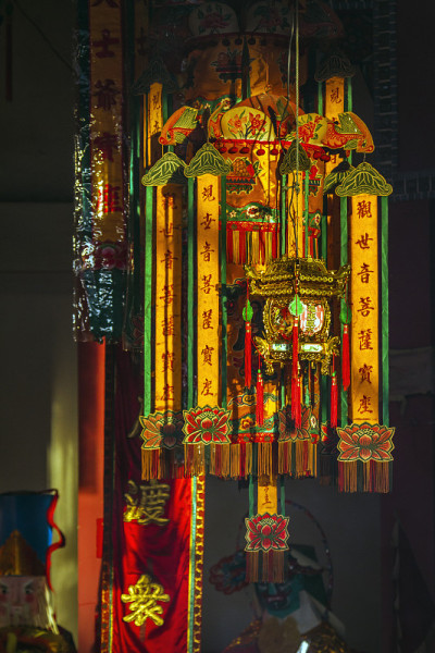 泰国董里中国寺庙的佛教节日