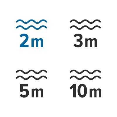 深海潜水的水保护，以米为单位