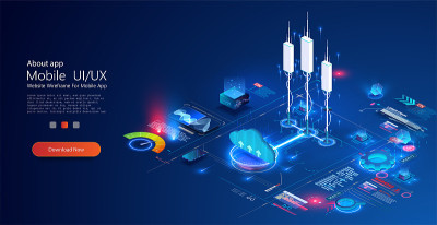 5G通信塔，无线高速互联网。移动网络技术中的无线移动通信服务概念。互联网连接的背景智能手机或卫星。