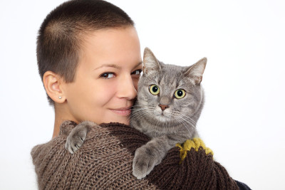 女孩和猫