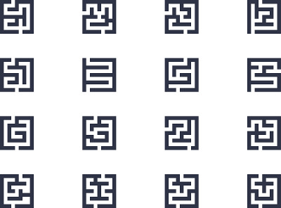 抽象的迷宫符号
