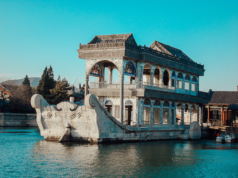 中国北京颐和园的石舫