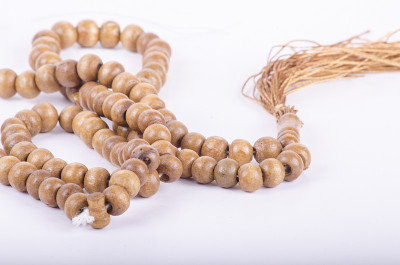 Muslim prayer beads prayer beads on white backgrou