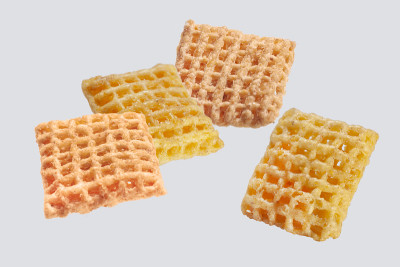 混合形状的椒盐饼干点心