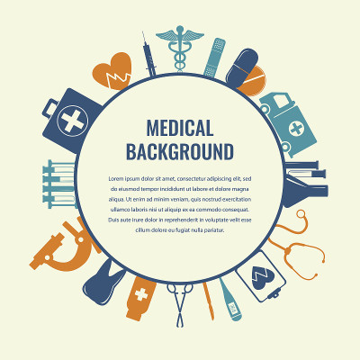 医学背景。医疗保健和医疗概念。向量