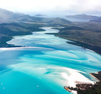Whitehaven海滩和Whitsundays，昆士兰，澳大利亚