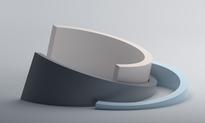 现代背景的抽象3D渲染