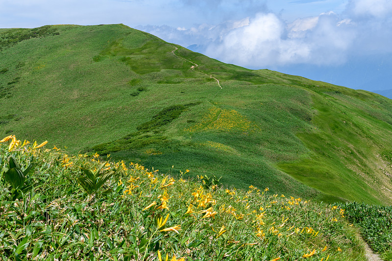 Mt.Ushigadake在夏天