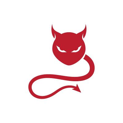 魔鬼角矢量图标设计插图
