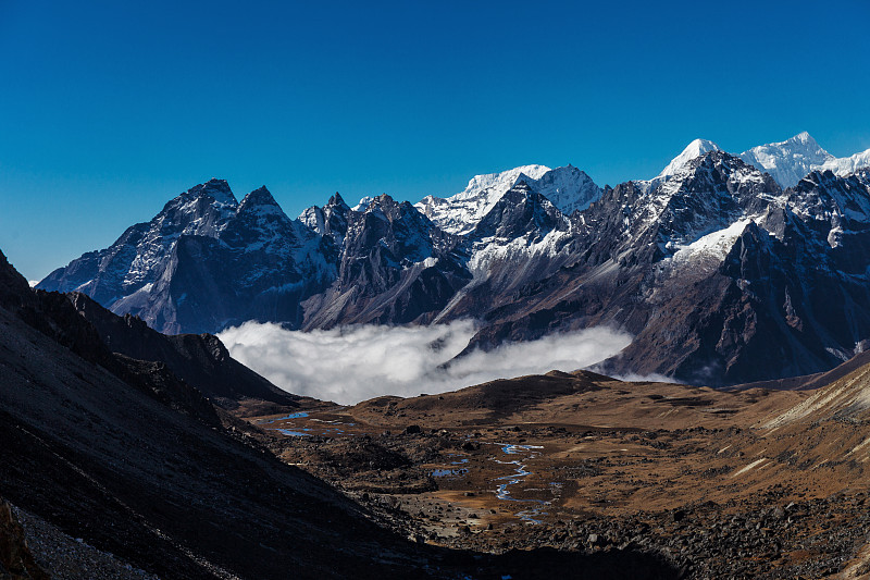 喜马拉雅山的雪山