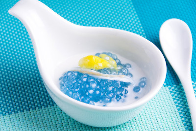 泰国甜点，木薯珍珠布丁