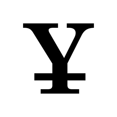 矢量图像的一个扁平，孤立的图标的元标志。货币兑换人民币。中国的货币符号