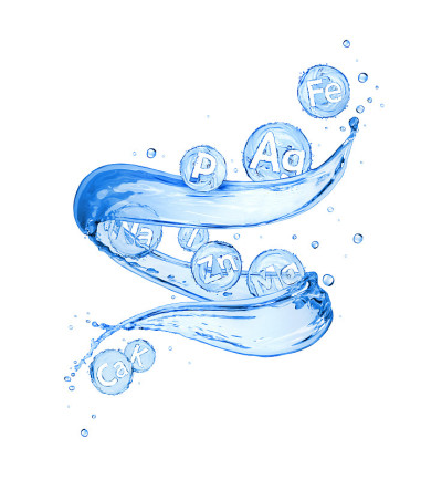 水的漩涡形状与抽象的图像组化学矿物和微量元素