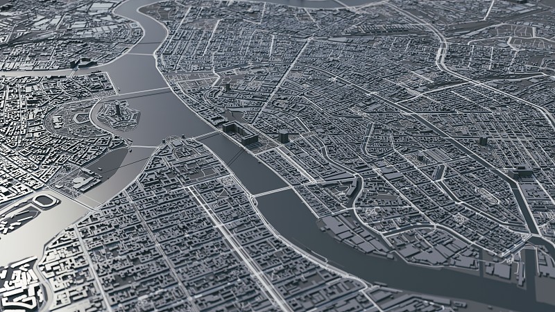 圣彼得堡城市3d地图