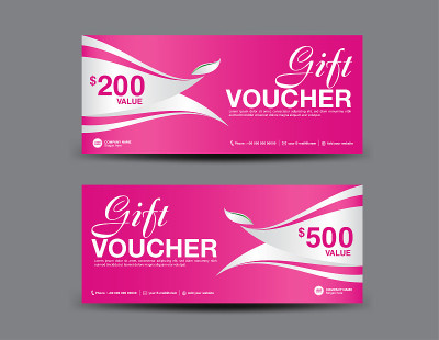 Gift Voucher template layout, business flyer desig