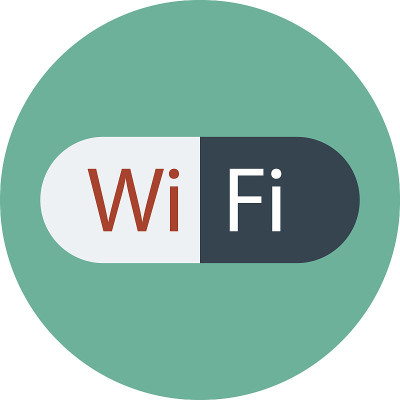 WiFi标志彩色矢量插图