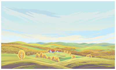 农村秋天的风景