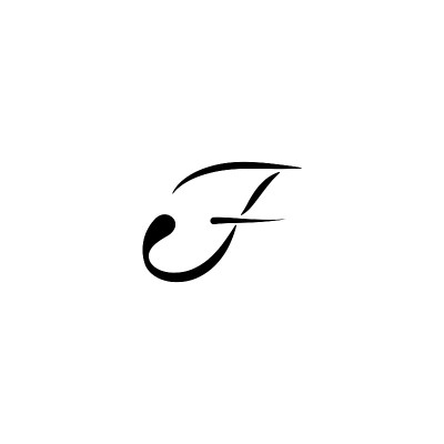 抽象字母f图标设计矢量模板