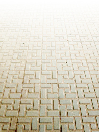 城市中的砖砌路面