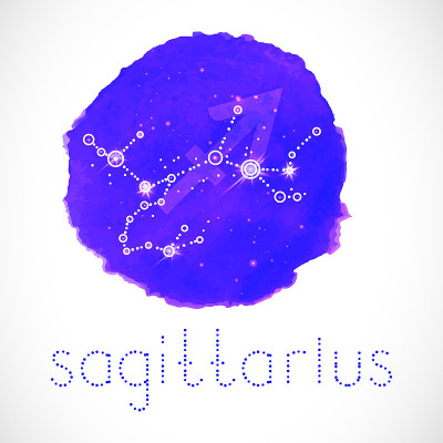 Vector illustration with Zodiac sign and constella