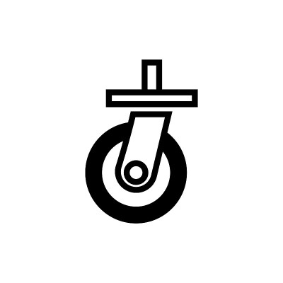 手推车手推车车轮图标-矢量插图。