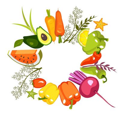 circle of vegetables