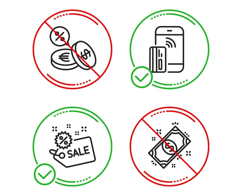 Sale, Currency exchange and Contactless payment ic