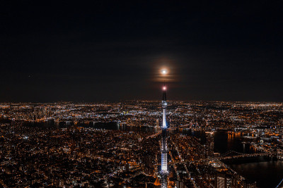 纽约世贸中心夜间鸟瞰图