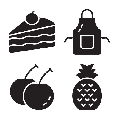 Pack of Food Solid Icons